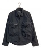 NEMENネーメン）の古着「TATS ZIPPED PARACHUTE OVERSHIRT　パラシュートシャツ　NMN E23251 111　ブラック」｜ブラック