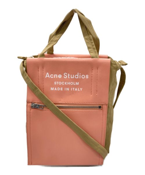 Acne studios（アクネ ストゥディオス）Acne studios (アクネストゥディオス) 2WAYバッグ　ベージュ×ピンク ベージュ×ピンクの古着・服飾アイテム