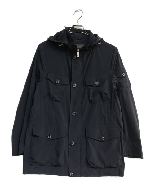 MACKINTOSH LONDON（マッキントッシュ ロンドン）MACKINTOSH LONDON (マッキントッシュ ロンドン) ナイロンフーデッドジャケット　ネイビー ネイビー サイズ:40の古着・服飾アイテム