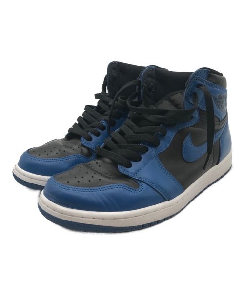 NIKE（ナイキ）NIKE (ナイキ) AIR JORDAN 1 RETRO HIGH OG 555088-404  ブラック×ブルー サイズ:27.5cmの古着・服飾アイテム