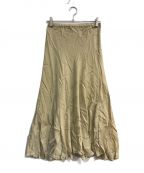 Plageプラージュ）の古着「Fibril ギャザーロングスカート　20060922100110」｜ベージュ