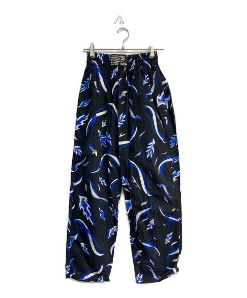 CHALLENGER（チャレンジャー）CHALLENGER (チャレンジャー) FIRE LEAF PANTS　CLG-PT 022-002 ブラック×ブルー サイズ:Sの古着・服飾アイテム