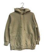 Champion×RHC Ron Hermanチャンピオン×アールエイチシーロンハーマン）の古着「別注pullover hoodie　CWSU107　リバースウィーブ　エルボーパッチ」｜ベージュ