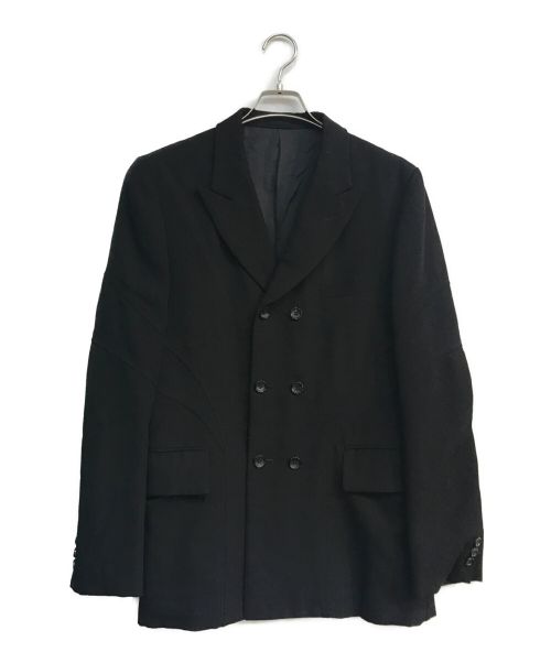 COMME des GARCONS HOMME PLUS（コムデギャルソンオムプリュス）COMME des GARCONS HOMME PLUS (コムデギャルソンオムプリュス) ダブルジャケット　ウールテーラードジャケット　PK-J020　AD2003 ブラック サイズ:Sの古着・服飾アイテム