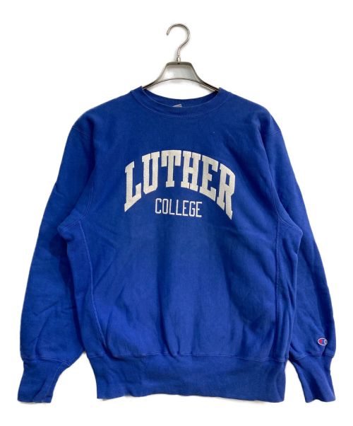 Champion REVERSE WEAVE（チャンピオン リバース ウィーブ）Champion REVERSE WEAVE (チャンピオンリバースウィーブ) リバースウィーブスウェット　	LUTHER COLLEGE　90s　刺繍タグ　USA製 ブルー サイズ:Lの古着・服飾アイテム