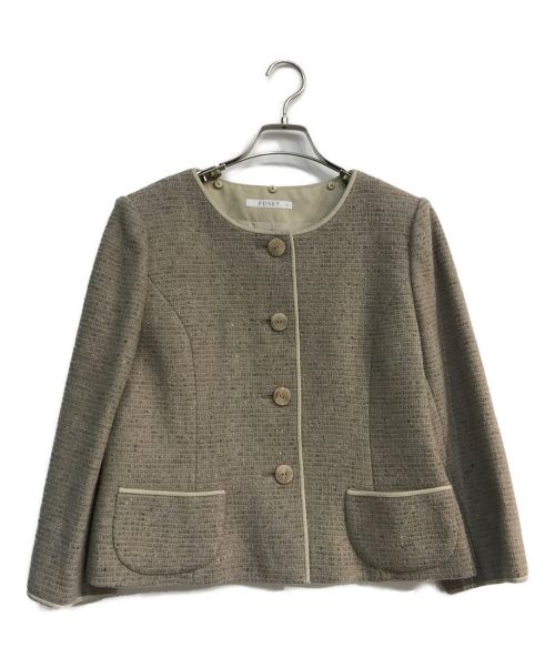 FOXEY（フォクシー）FOXEY (フォクシー) マロンツイードジャケット　36253-AJFG08KN ベージュ サイズ:42の古着・服飾アイテム