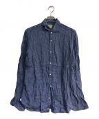 BORRELLIボレッリ）の古着「リネンシャツ　イタリア製　ブルー」｜ブルー