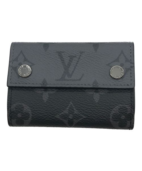 LOUIS VUITTON（ルイ ヴィトン）LOUIS VUITTON (ルイ ヴィトン) 3つ折り財布　M45417　モノグラム・エクリプス	ディスカバリー・コンパクトウォレット ブラックの古着・服飾アイテム