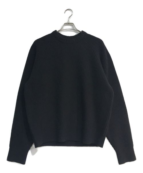 universal products（ユニバーサルプロダクツ）UNIVERSAL PRODUCTS (ユニバーサルプロダクツ) Low Gauge Crew Neck Sweater　233-60205　23AW ブラック サイズ:2の古着・服飾アイテム