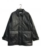 universal productsユニバーサルプロダクツ）の古着「Sheep Leather Carcoat　カーコート　233-60703　23AW」｜ブラック