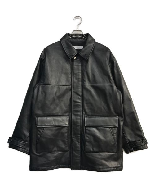 universal products（ユニバーサルプロダクツ）UNIVERSAL PRODUCTS (ユニバーサルプロダクツ) Sheep Leather Carcoat　カーコート　233-60703　23AW ブラック サイズ:3の古着・服飾アイテム