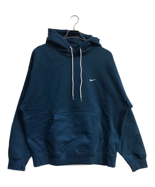 NIKE（ナイキ）NIKE (ナイキ) SOLO SWSH HW BB HOODIE　プルオーバーパーカー　ロゴ刺繍 ネイビー サイズ:XXLの古着・服飾アイテム