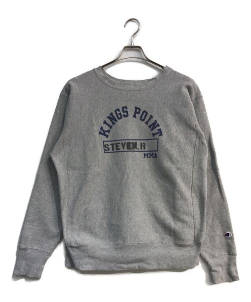 Champion REVERSE WEAVE（チャンピオン リバース ウィーブ）Champion REVERSE WEAVE (チャンピオンリバースウィーブ) リバースウィーブスウェット　KINGS POINT　単色タグ復刻　USA製 グレー サイズ:XLの古着・服飾アイテム