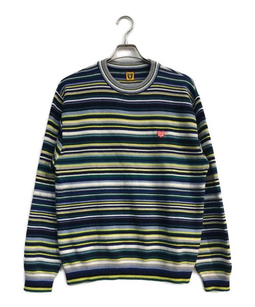 HUMAN MADE（ヒューマンメイド）HUMAN MADE (ヒューマンメイド) MULTI STRIPED KNIT SWEATER　	23AW  マルチカラー サイズ:Lの古着・服飾アイテム