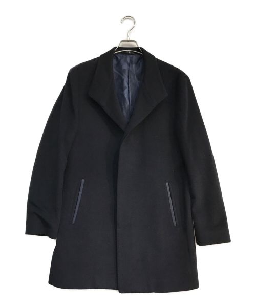 LANVIN COLLECTION（ランバンコレクション）LANVIN COLLECTION (ランバンコレクション) ウールカシミヤスタンドカラーコート　チェスターコート　ネイビー　 ネイビー サイズ:50の古着・服飾アイテム