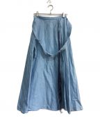 CINOHチノ）の古着「リネンロングスカート　18RSK500」｜ブルー