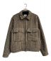 WOOLRICH（ウールリッチ）の古着「FLANNEL OVERSHIRT　WOOS0094　シャツジャケット　ベージュｘブラウン」｜ベージュ×ブラウン