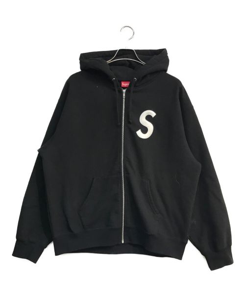 SUPREME（シュプリーム）Supreme (シュプリーム) S Logo Zip Up Hooded Sweatshirt　	23AW  ブラック サイズ:Lの古着・服飾アイテム