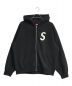 Supreme（シュプリーム）の古着「S Logo Zip Up Hooded Sweatshirt　	23AW 」｜ブラック