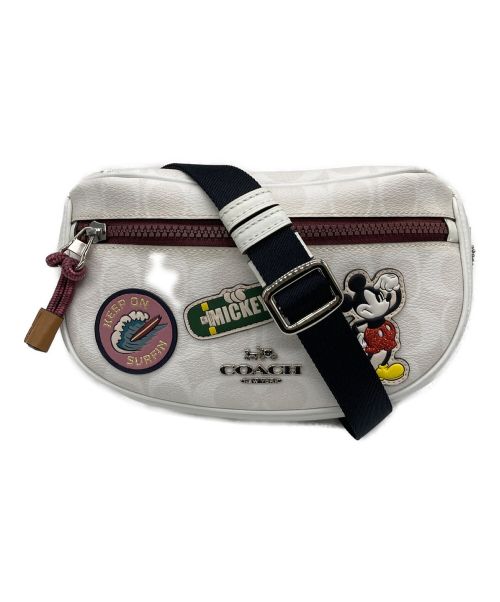 COACH（コーチ）COACH (コーチ) Disney (ディズニー) ウエストバッグ　3786　ベージュ ベージュ サイズ:-の古着・服飾アイテム