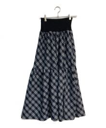 BONNE（ボンヌ）の古着「waist rib tiered long skirt　BN01　	22AW」｜ブラック