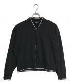 theoryセオリー）の古着「Compact Crepe Sweatshirt Bomber　01-3103708　ブラック」｜ブラック