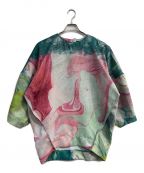 divkaディウカ）の古着「“Floating” Print / Double Cloth Tunic　DK24-01-T06」｜グリーン×ピンク