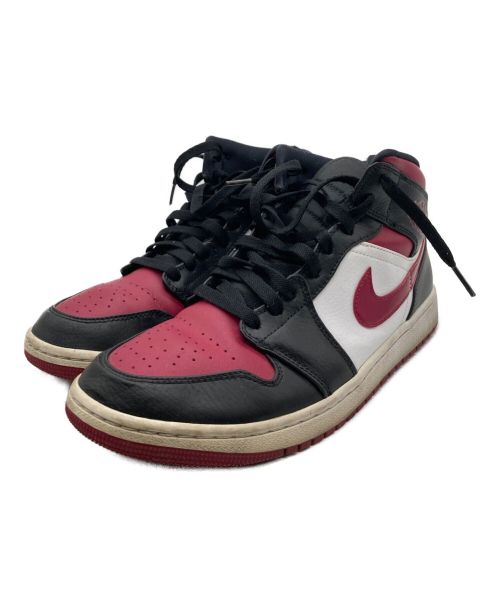 NIKE（ナイキ）NIKE (ナイキ) AIR JORDAN 1 MID　554724-066 ホワイト×レッド サイズ:27.5cmの古着・服飾アイテム