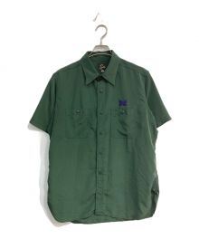 Needles（ニードルズ）の古着「S/S Work Shirt - Poly Cloth　IN136」｜グリーン