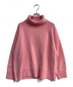 ebure×Ron Hermanエブール×ロンハーマン）の古着「Low gauge Cashmere Turtle Knit　ローゲージカシミヤタートルニット　3810800394」｜ピンク