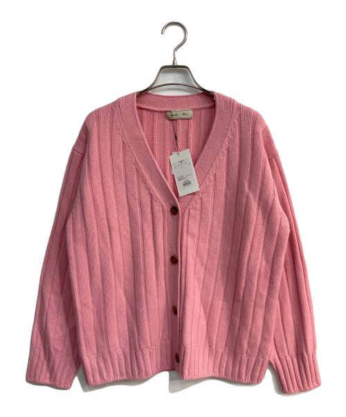 ebure（エブール）ebure (エブール) Ron Herman (ロンハーマン) Low Gauge Cashmere Cardigan　ローゲージカシミヤカーディガン　3810800395 ピンク サイズ:38の古着・服飾アイテム