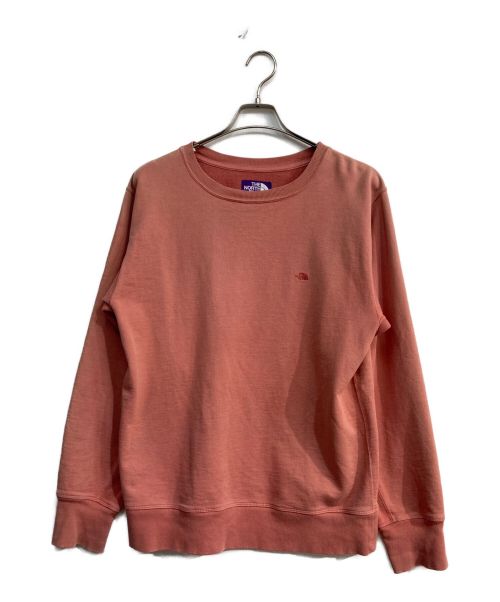 THE NORTHFACE PURPLELABEL（ザ・ノースフェイス パープルレーベル）THE NORTHFACE PURPLELABEL (ザ・ノースフェイス パープルレーベル) 10oz Mountain Crew Neck Sweat ピンク サイズ:Ｌの古着・服飾アイテム