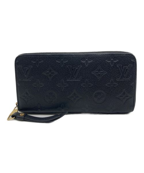 LOUIS VUITTON（ルイ ヴィトン）LOUIS VUITTON (ルイ ヴィトン) ジッピー・ウォレット ラウンドファスナー財布　M61864　	モノグラム・アンプラント ブラックの古着・服飾アイテム