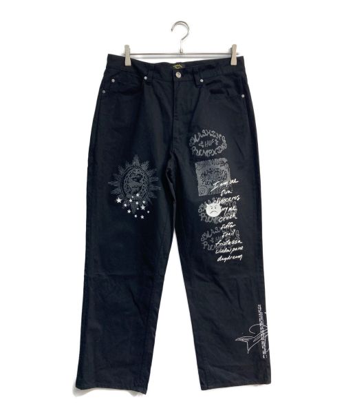 HUF（ハフ）HUF (ハフ) SMASHING PUMPKINS (スマッシング パンプキンズ) MUZZLE 5-POCKET PANT　PT00324　ブラック ブラック サイズ:32の古着・服飾アイテム