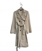 theoryセオリー）の古着「NEW SYNTHETIC CREPE/DB BELT COAT　10-4109610」｜ベージュ