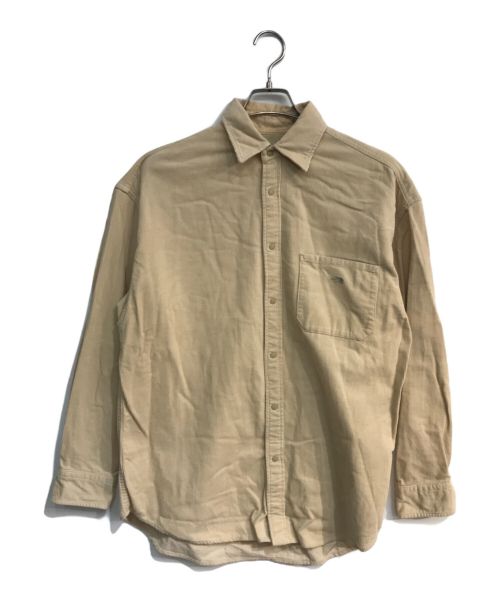 THE NORTHFACE PURPLELABEL（ザ・ノースフェイス パープルレーベル）THE NORTHFACE PURPLELABEL (ザ・ノースフェイス パープルレーベル) Organic Cotton Corduroy Big Shirt　NT3074N ベージュ サイズ:Sの古着・服飾アイテム