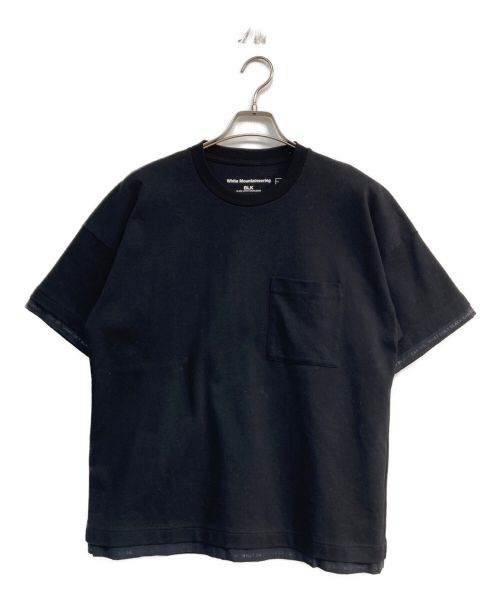 WHITE MOUNTAINEERING（ホワイトマウンテ二アニング）WHITE MOUNTAINEERING (ホワイトマウンテ二アニング) LAYERED WIDE T-SHIRT　BK2171506 ブラックの古着・服飾アイテム