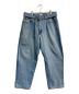 SEEALL（シーオール）の古着「Reconstructed belted buggy denim　SAU21 DE601　ベルテッドバギーデニム」｜インディゴ