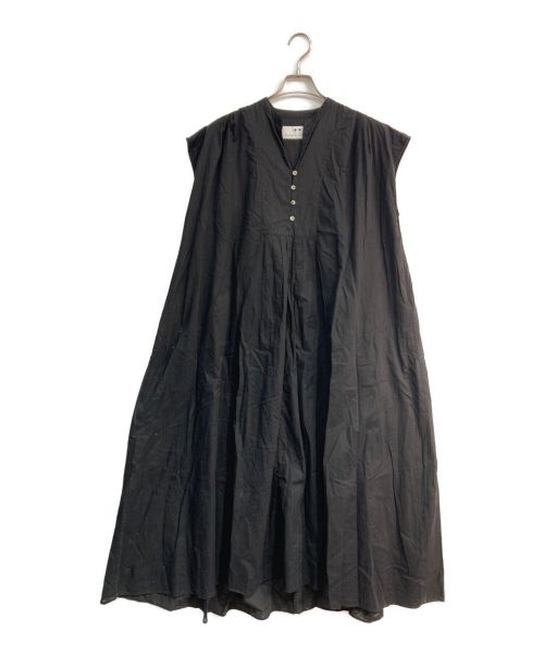 THREE DOTS（スリードッツ）THREE DOTS (スリードッツ) Cotton loan dress　ZC5002Y ブラック サイズ:Mの古着・服飾アイテム