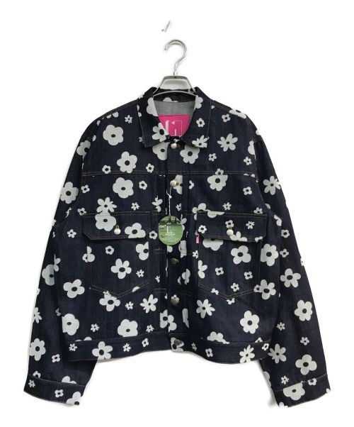 NON TOKYO（ノントーキョー）NON TOKYO (ノントーキョー) FLOKING FLOWER DENIM JACKET　NON-23S-0201 インディゴ サイズ:2 未使用品の古着・服飾アイテム