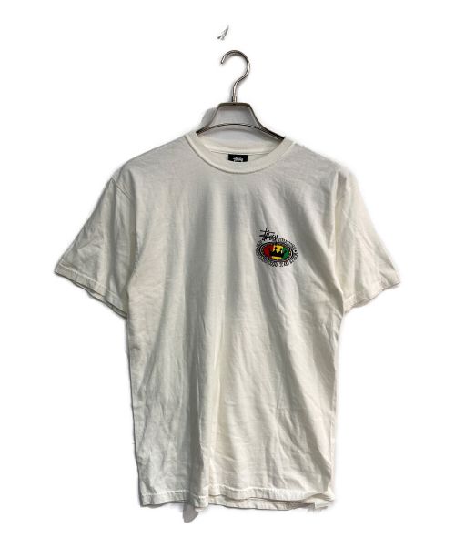 stussy（ステューシー）stussy (ステューシー) プリントTシャツ　ラスタカラー　クラウン ホワイト サイズ:M 未使用品の古着・服飾アイテム