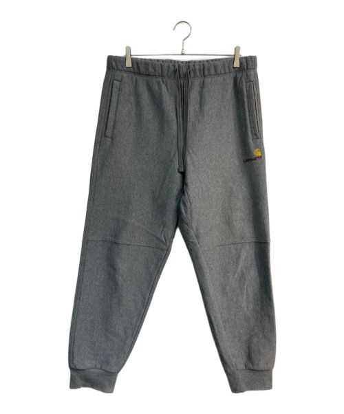 Carhartt WIP（カーハート）Carhartt WIP (カーハート) AMERICAN SCRIPT JOGGING PANT グレー サイズ:Lの古着・服飾アイテム