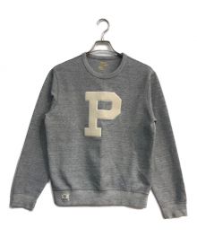 POLO RALPH LAUREN（ポロ・ラルフローレン）の古着「PATCHED DOUBLE-KNIT CREW SWEAT」｜グレー