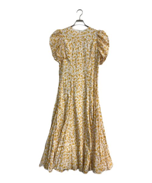 MARIHA（マリハ）MARIHA (マリハ) セレナーデのドレス　3211224115　総柄ワンピース イエロー サイズ:38 未使用品の古着・服飾アイテム
