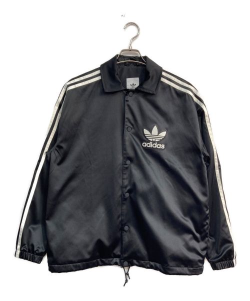 adidas（アディダス）adidas (アディダス) Satin Coach JKT　DV1617 ブラック×ホワイト サイズ:Sの古着・服飾アイテム