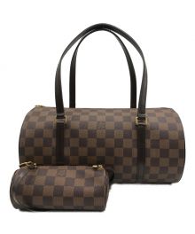 LOUIS VUITTON（ルイ ヴィトン）の古着「パピヨン30 ミニボストンバッグ　N51303　ダミエ」｜ブラウン