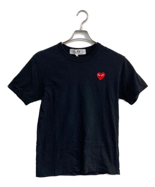 PLAY COMME des GARCONS（プレイ コムデギャルソン）PLAY COMME des GARCONS (プレイ コムデギャルソン) ハートワッペンTシャツ　AZ-T108　AD2022 ブラック サイズ:Mの古着・服飾アイテム