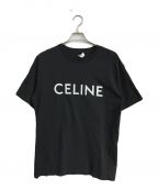 CELINEセリーヌ）の古着「ルーズTシャツ　2X681671Q　ロゴプリント」｜ブラック