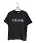 CELINE（セリーヌ）の古着「ルーズTシャツ　2X681671Q　ロゴプリント」｜ブラック