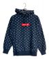 Supreme（シュプリーム）の古着「Polka Dot Logo Print  Hoodie　ボックスロゴ パーカー」｜ネイビー